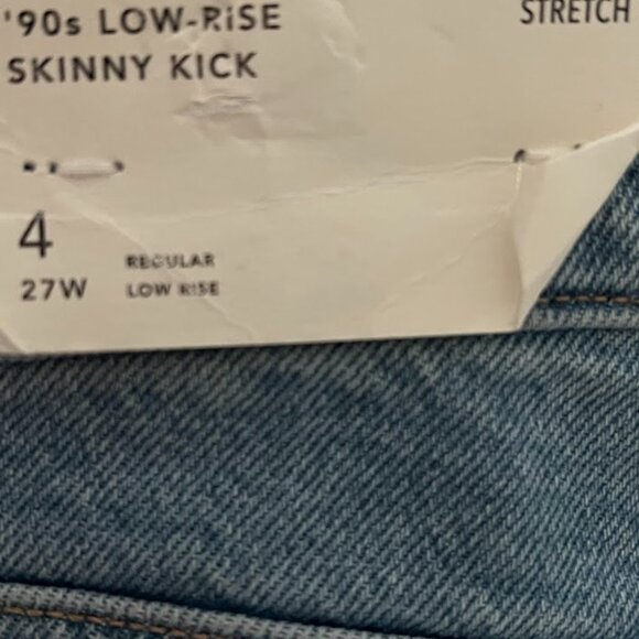 NWT American Eagle 90s Low Rise Skinny Kick Stretch Boot Cut Jeans 4, 27W NEW - Picture 14 of 14